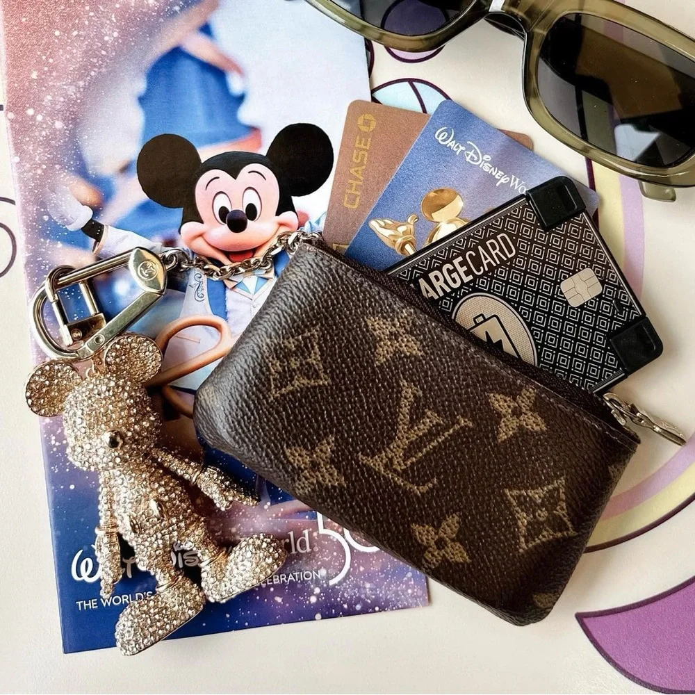 DISNEY x BAUBLEBAR Mickey Mouse Bag Charm Key Holder Pink Enamel Limited Edition